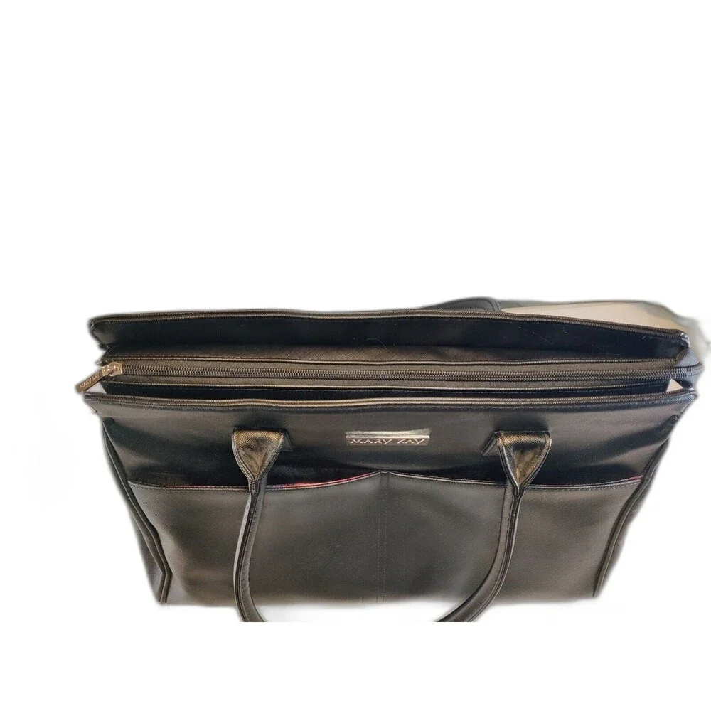 MARY KAY TRAVEL TOTE LARGE BLACK PURSE STARTER KIT CONSULTANT BAG/CASE